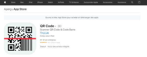 Illustration Apple Store article "Code QR" | MCA Concept